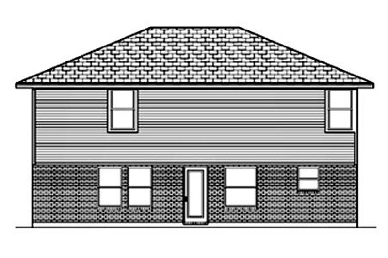 Home Plan - Exterior - Rear Elevation for Traditional House Plan #84-360 - 3 bed, 2.5 bath
