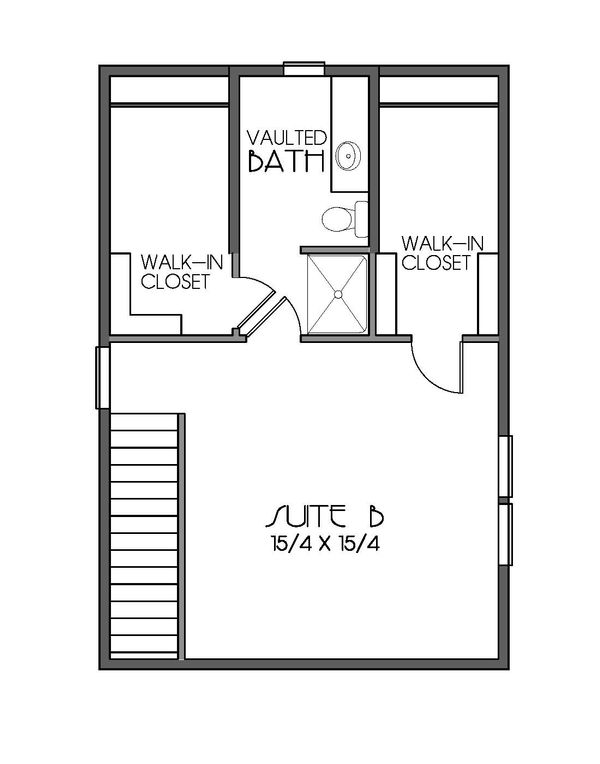 Craftsman Floor Plan - Upper Floor Plan #423-51