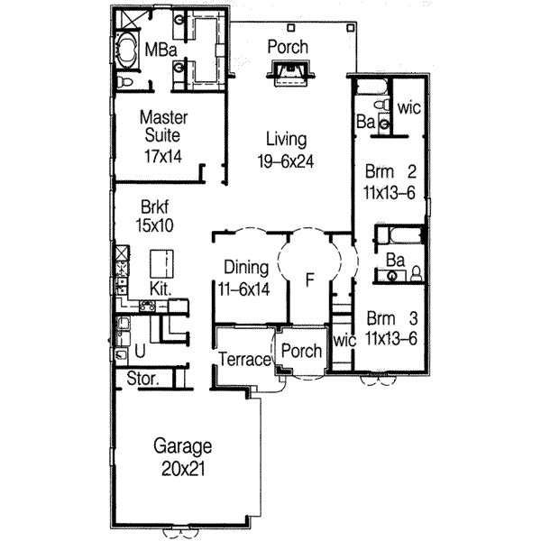 House Plan Design - European Floor Plan - Main Floor Plan #15-282