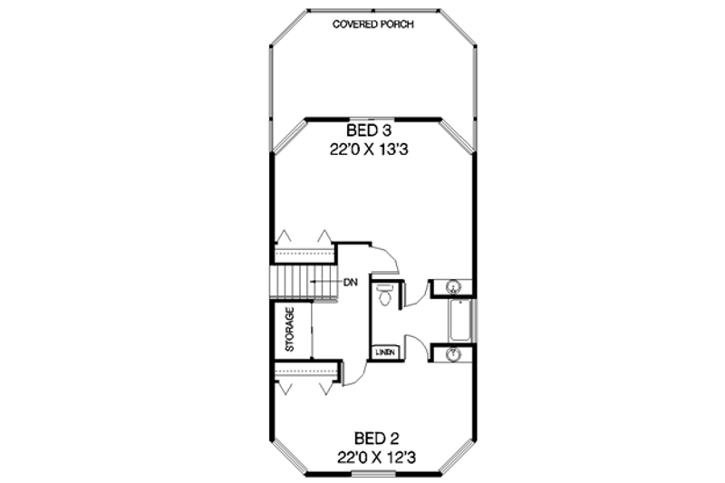 House Plan Design - Floor Plan - Upper Floor for Traditional House Plan #60-435 - 4 bed, 2 bath