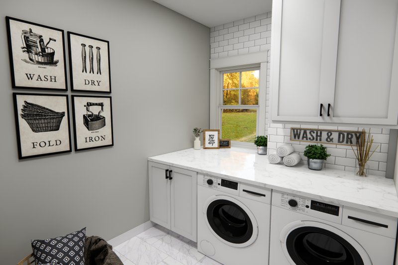 Home Plan - Interior - Laundry for Farmhouse House Plan #51-1455 - 3 bed, 3.5 bath