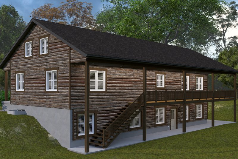 Dream House Plan - Exterior - Rear Elevation 1 for Cabin House Plan #1060-355 - 2 bed, 2 bath