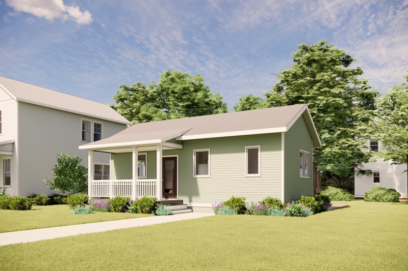 House Plan Design - Exterior - Front Elevation 2 for Bungalow House Plan #936-60 - 1 bed, 1 bath