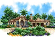 Mediterranean Style House Plan - 3 Beds 3.5 Baths 3859 Sq/Ft Plan #27-414 