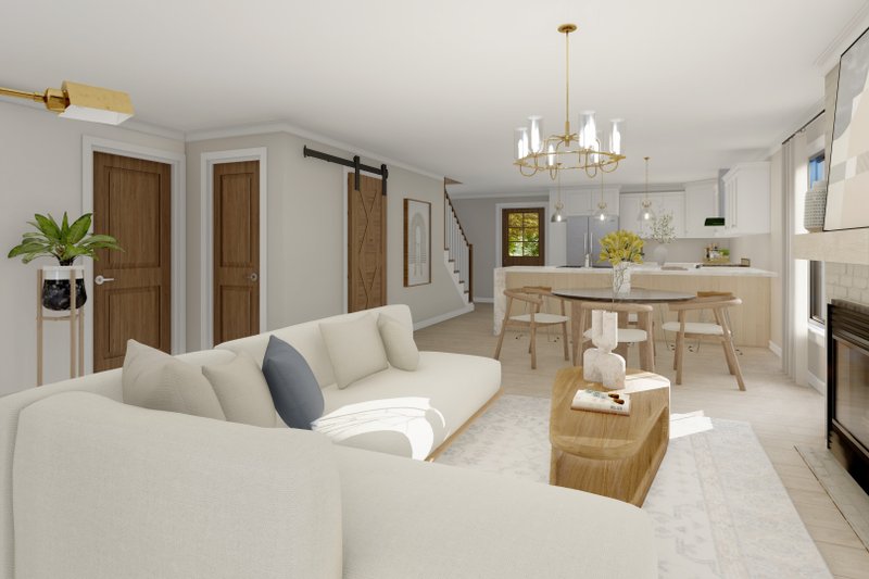 House Plan Design - Interior - Family Room for Farmhouse House Plan #1117-15 - 2 bed, 1 bath