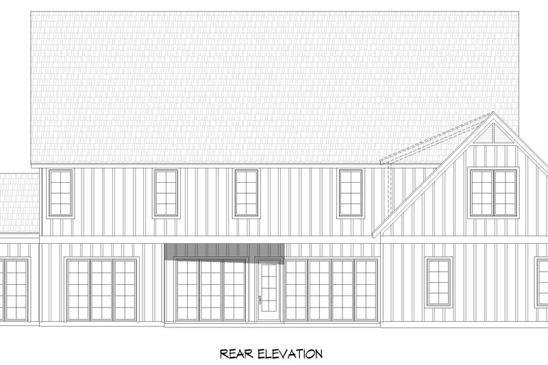 Dream House Plan - Exterior - Rear Elevation for Farmhouse House Plan #932-1461 - 5 bed, 5.5 bath