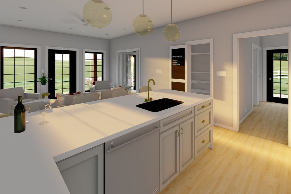 Ranch Style House Plan - 2 Beds 2 Baths 988 Sq/Ft Plan #126-246 ...