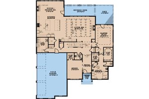 Floor Plan - Main Floor for Traditional House Plan #923-343 - 5 bed, 4.5 bath