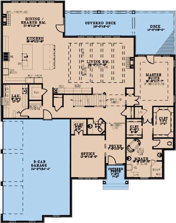 Traditional Floor Plan - Main Floor Plan #923-343