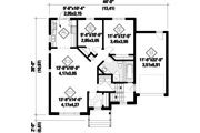 Country Style House Plan - 2 Beds 1 Baths 1101 Sq/Ft Plan #25-4639 