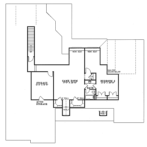 House Plan Design - Southern Floor Plan - Upper Floor Plan #17-230