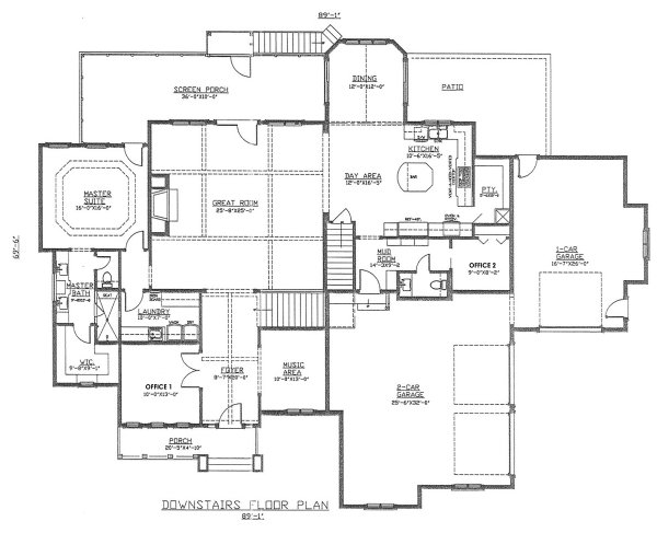 Traditional Floor Plan - Main Floor Plan #405-344