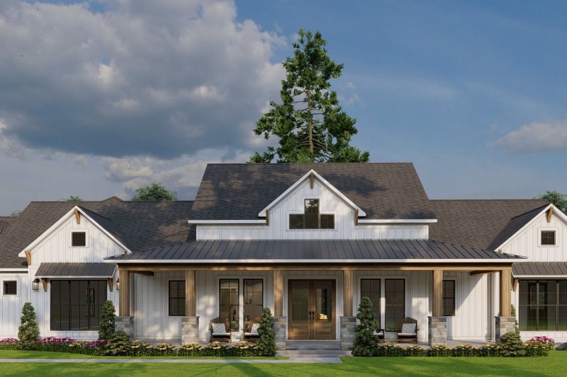 Home Plan - Exterior - Front Elevation 3 for Farmhouse House Plan #923-435 - 3 bed, 4.5 bath