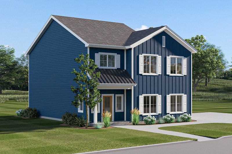 Architectural House Design - Exterior - Other Elevation 3 for Farmhouse House Plan #455-788 - 3 bed, 2.5 bath