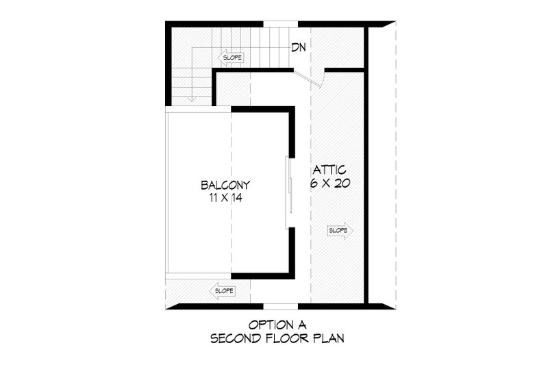 Architectural House Design - Floor Plan - Upper Floor for Cottage House Plan #932-676, 0 bath
