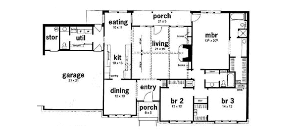 Dream House Plan - Modern Floor Plan - Main Floor Plan #36-168