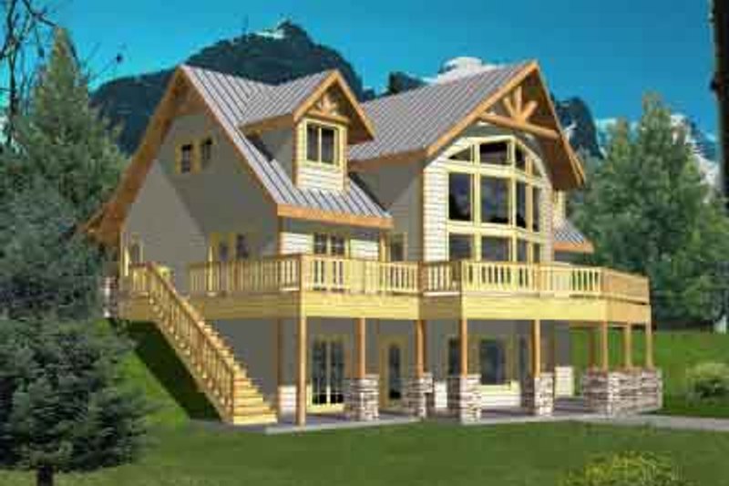 Architectural House Design - Modern Exterior - Front Elevation Plan #117-458