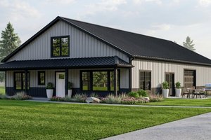 House Blueprint - Exterior - Front Elevation for Barndominium House Plan #1064-429 - 3 bed, 2 bath