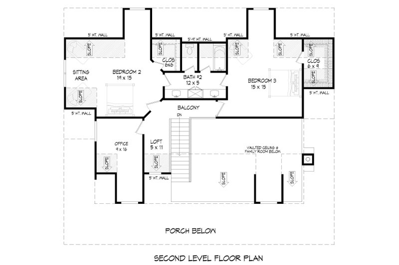 Home Plan - Floor Plan - Upper Floor for Southern House Plan #932-909 - 3 bed, 2.5 bath