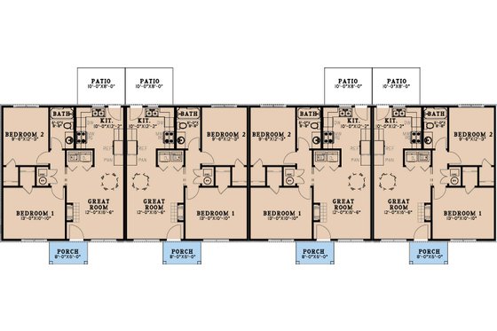 Floor Plan - Main Floor for Traditional House Plan #923-397 - 2 bed, 1 bath