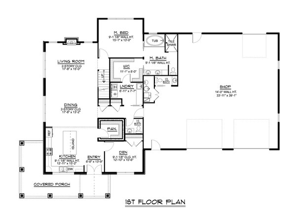 House Plan Design - Farmhouse Floor Plan - Main Floor Plan #1064-155