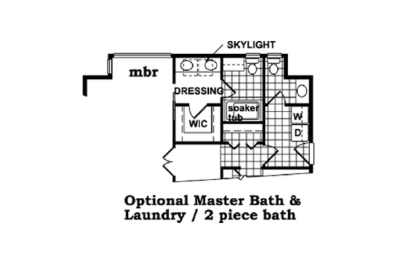 Floor Plan - Other Floor for Southern House Plan #47-347 - 3 bed, 2 bath