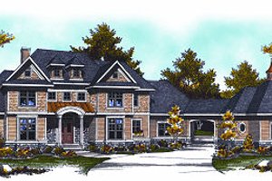 European Exterior - Front Elevation Plan #70-887