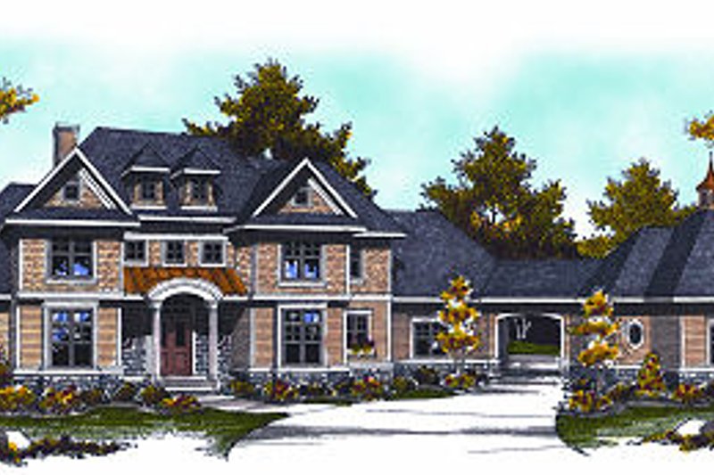 Home Plan - European Exterior - Front Elevation Plan #70-887