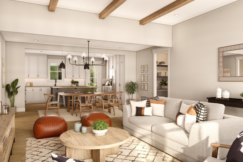 House Blueprint - Interior - Family Room for Farmhouse House Plan #430-264 - 3 bed, 2.5 bath
