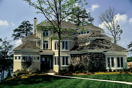 Exterior - Front Elevation for Traditional House Plan #453-48 - 5 bed, 5.5 bath