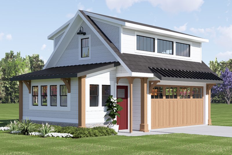 Architectural House Design - Exterior - Front Elevation 3 for Craftsman House Plan #1064-476, 0 bath
