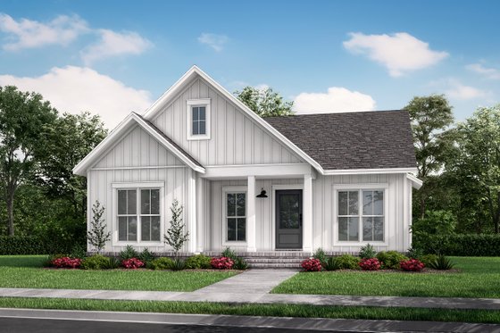 Exterior - Front Elevation 3 for Cottage House Plan #430-247 - 2 bed, 2 bath