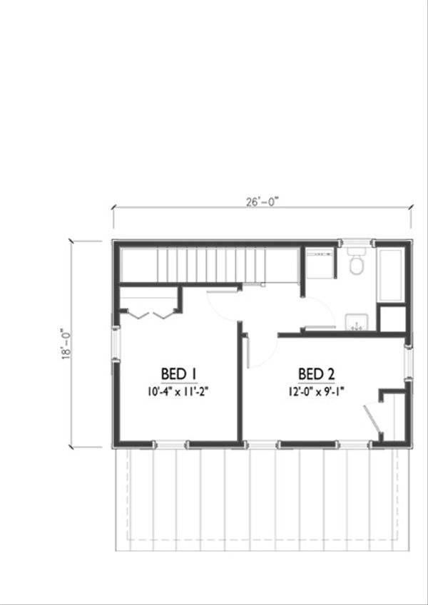Cottage Floor Plan - Upper Floor Plan #514-18