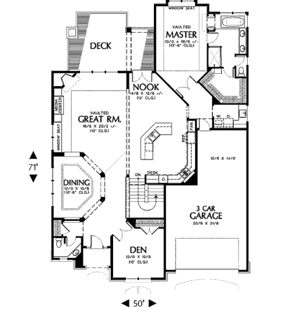 House Plan Design - Traditional Floor Plan - Main Floor Plan #48-296