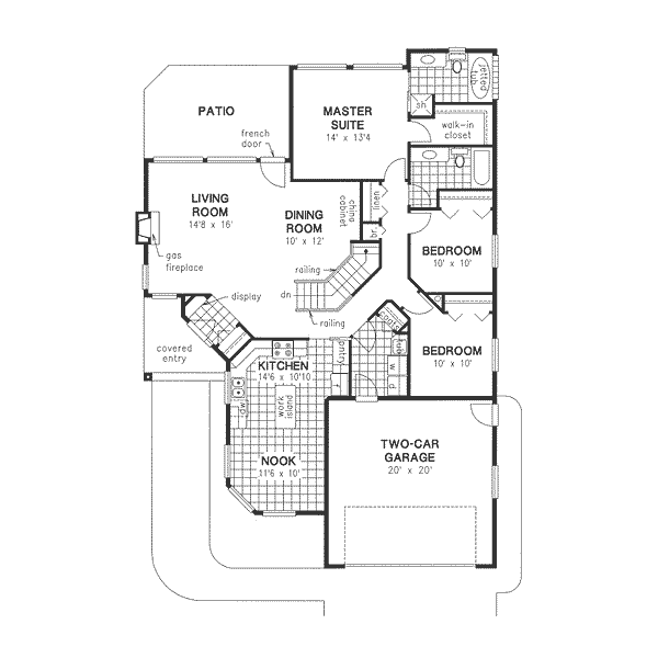 Traditional Floor Plan - Main Floor Plan #18-3112
