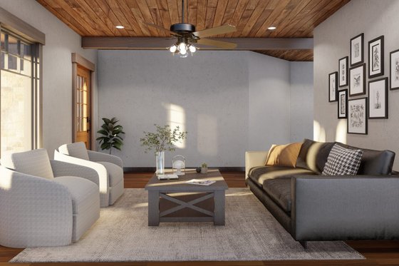 Interior - Family Room 2 for European House Plan #17-2255 - 3 bed, 2.5 bath