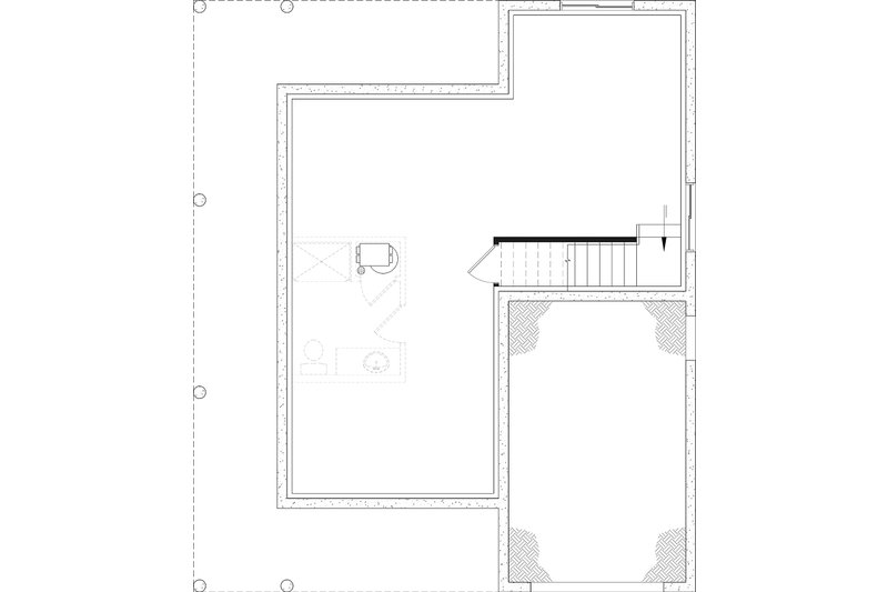 Home Plan - Floor Plan - Lower Floor for Farmhouse House Plan #23-2036 - 2 bed, 1.5 bath