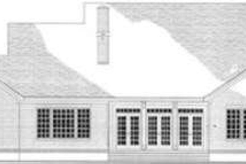Home Plan - Exterior - Rear Elevation for Southern House Plan #406-267 - 4 bed, 2.5 bath