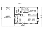 Ranch Style House Plan - 2 Beds 2 Baths 1092 Sq/Ft Plan #1-1049 