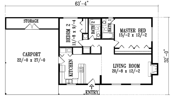Ranch Floor Plan - Main Floor Plan #1-1049