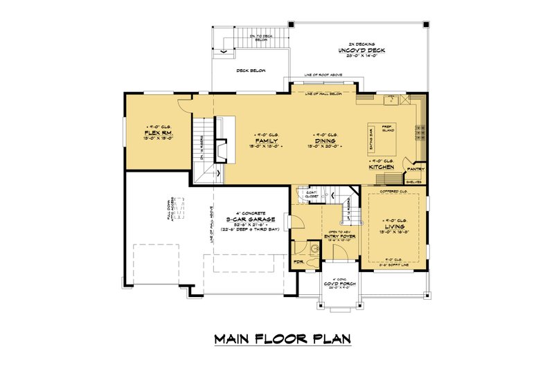 House Plan Design - Floor Plan - Main Floor for Traditional House Plan #1066-185 - 4 bed, 2.5 bath