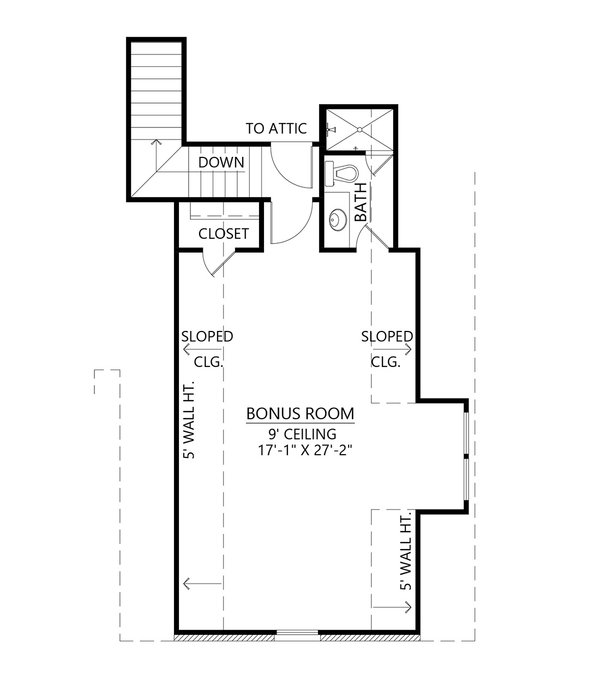 Modern Floor Plan - Upper Floor Plan #1074-58