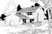 Traditional Style House Plan - 3 Beds 2.5 Baths 1708 Sq/Ft Plan #312-845 