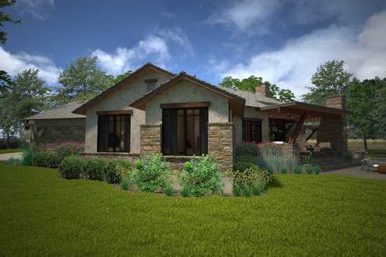 Exterior - Other Elevation 1 for Country House Plan #120-192 - 3 bed, 2.5 bath