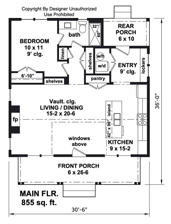 House Blueprint - Farmhouse Floor Plan - Main Floor Plan #51-1431