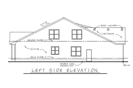 Exterior - Other Elevation for Bungalow House Plan #20-2136 - 3 bed, 3 bath