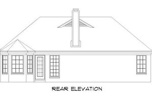 Exterior - Rear Elevation for Traditional House Plan #424-243 - 3 bed, 2 bath