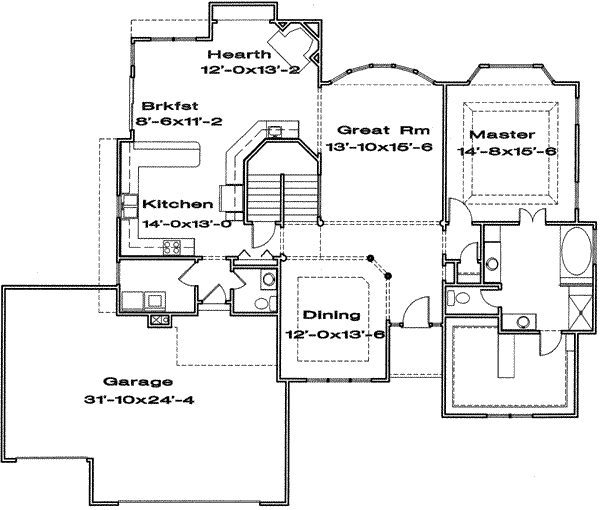 Traditional Floor Plan - Main Floor Plan #6-186