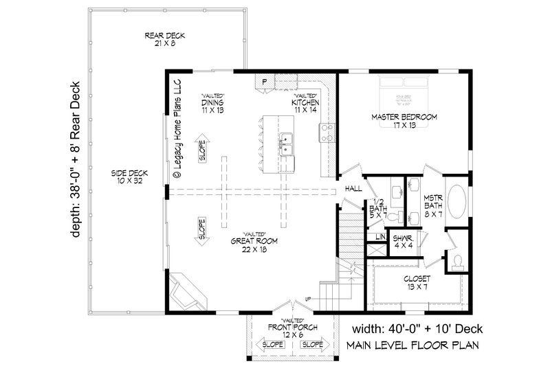 House Plan Design - Floor Plan - Main Floor for Country House Plan #932-690 - 4 bed, 3.5 bath