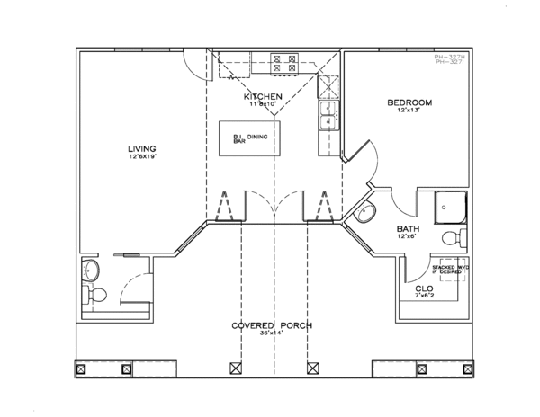 Southern Floor Plan - Main Floor Plan #8-289